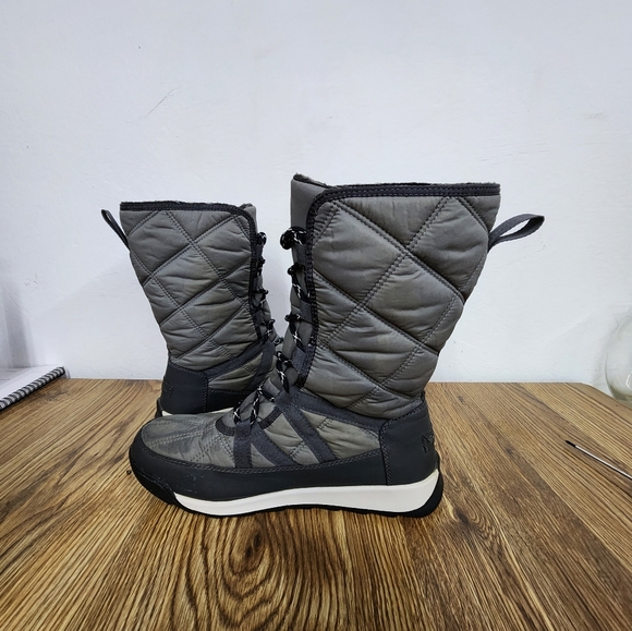 Sorel Whitney II Tall Lace Waterproof Like New Gray Boots Women's Size 10 - Picture 10 of 15
